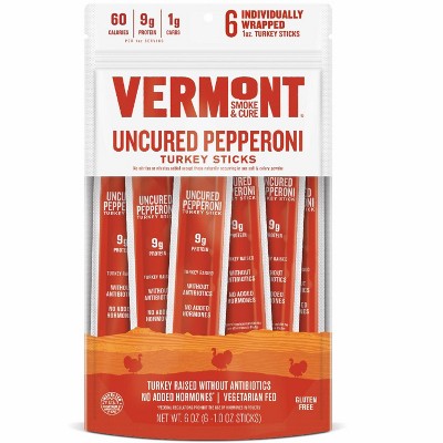 Snack Sticks By Vermont Smoke & Cure – Uncured Pepperoni – Turkey – Healthy Meat Protein – Jerky Stick
