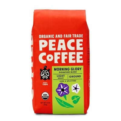 Peace Coffee Peace Tree Morning Glory Light Roast Ground Coffee