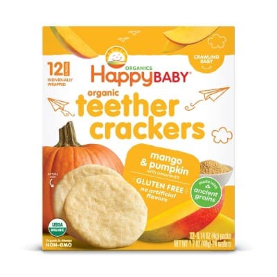 Happybaby Mango &#38; Pumpkin Organic Teether Crackers