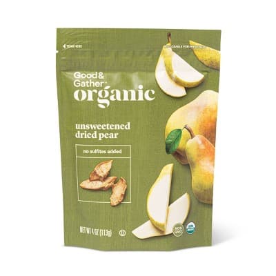 Organic Dried Unsweetened Pear Snacks - Good &#38; Gather&#8482;