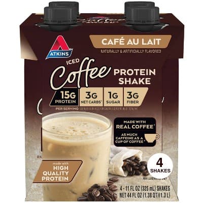 Atkins Caf&#233; Au Lait Iced Coffee Protein Shake