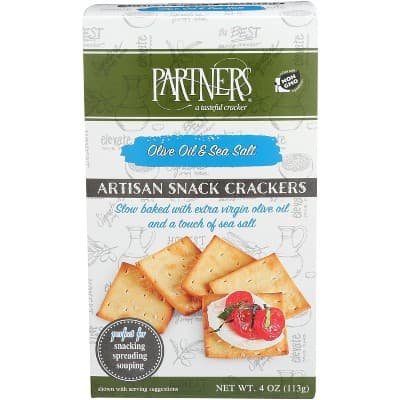 Partners Snack Crackers, Olive Oil & Sea Salt, Artisan