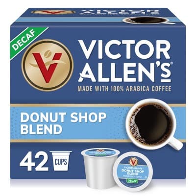 Victor Allen'S Coffee Decaf Donut Shop Blend Single Serve Coffee