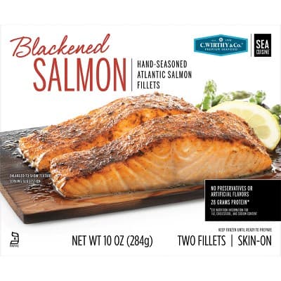 C. Wirthy &#38; Co. Blackened Hand-Seasoned Atlantic Salmon Fillets