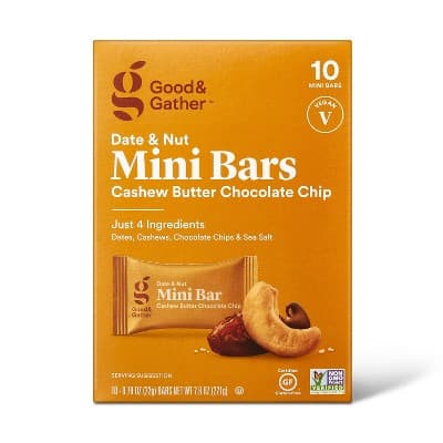 Date And Nut Bars Mini Cashew Butter Chocolate Chip  Good &#38; Gather&#8482;