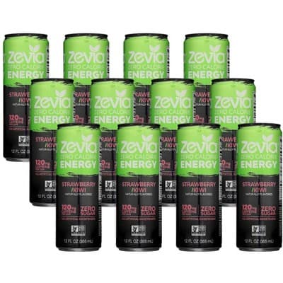 Zevia Zero Calorie Strawberry Kiwi Energy Drink