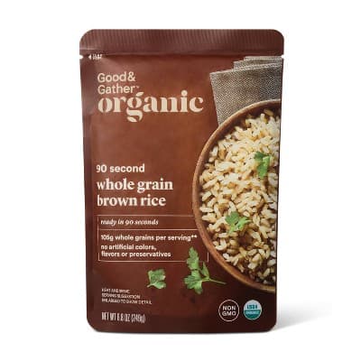 90 Second Organic Whole Grain Brown Rice Microwavable Pouch - Good &#38; Gather&#8482;