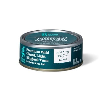 Premium Wild Skipjack Chunk Light Tuna In Water And Sea Salt - Good &#38; Gather&#8482;