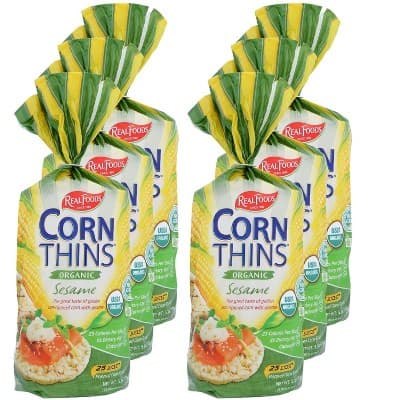 Real Foods Organic Sesame Corn Thins