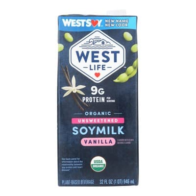 Westsoy Organic Unsweetened Organic Vanilla Soymilk