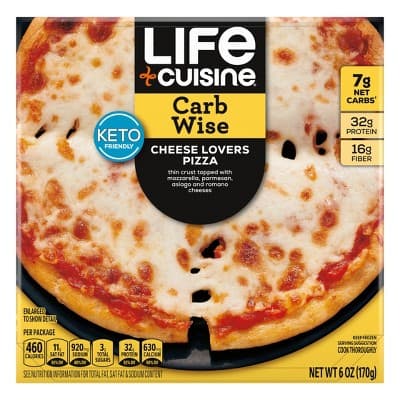 Life Cuisine Carb Wise Cheese Lovers Keto  Pizza
