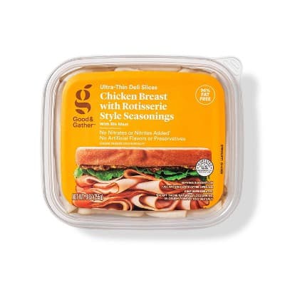 Rotisserie Seasoned Chicken Breast Ultra-Thin Deli Slices - Good &#38; Gather&#8482;