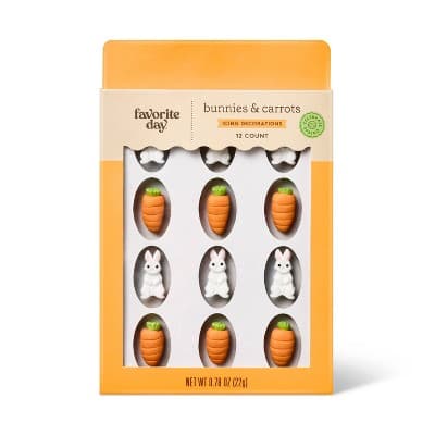 Spring Bunnies &#38; Carrots 2D Icing Decorations - / - Favorite Day&#8482;