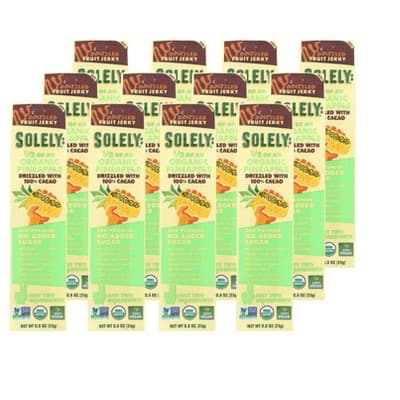 Solely Organic Pineapple With Cacao Fruit Jerky