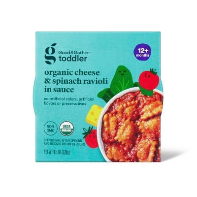 Good & Gather Toddler Organic Cheese & Spinach Ravioli In Sauce