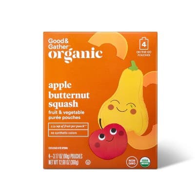 Organic Applesauce Pouches - Apple Butternut Squash - Good &#38; Gather&#8482;