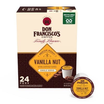 Don Francisco&#39;S Vanilla Nut Medium Roast Coffee - Single Serve