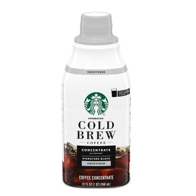 Starbucks Cold Brew Black Sweetened Coffee Concentrate