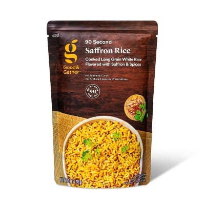 90 Second Saffron Rice Mix Microwavable Pouch  - Good &#38; Gather&#8482;