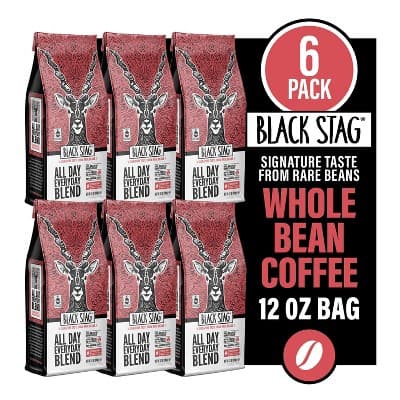 Black Stag All Day Everyday Blend, Medium Roast, Whole Bean Coffee