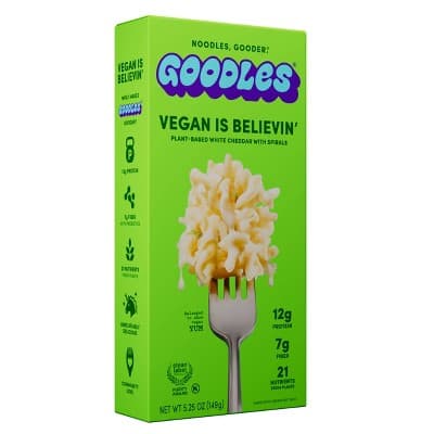 Goodles Vegan Is Believin' Plant-Based White Cheddar With Spirals