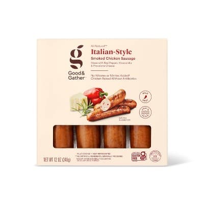 Italian Chicken Sausage With Red Pepper, Mozzarella &#38; Provolone Cheese - Good &#38; Gather&#8482;