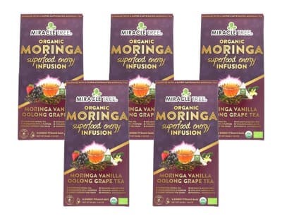 Miracle Tree Moringa Grape Vanilla Tea -  5/16 Bags