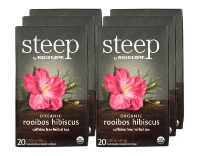 Steep By Bigelow Organic Rooibos Hibiscus Tea -  6/20 Bags