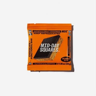 Mid-Day Squares Peanut Butta Organic Plant Based Functional Chocolate Bar
