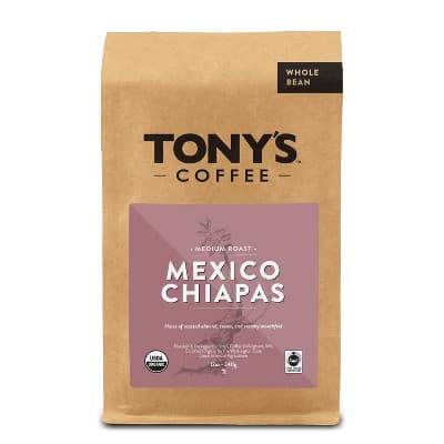 Tony&#39;S Coffee Mexico Chiapas Medium Dark Roast Whole Bean Coffee