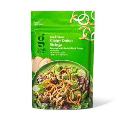 Garlic Pepper Crispy Onion Strings Salad Topper - Good &#38; Gather&#8482;