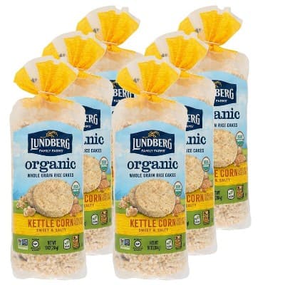 Lundberg Organic Sweet & Salty Kettle Corn Whole Grain Rice Cakes