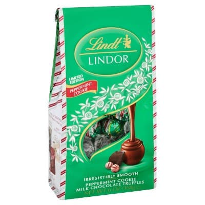 Lindt Lindor Holiday Peppermint Cookie Milk Chocolate Truffles