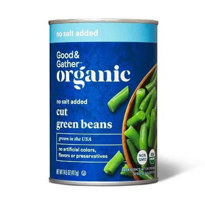 Organic No Salt Added Cut Green Beans - Good &#38; Gather&#8482;