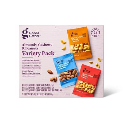 Almonds, Cashews And Peanuts Variety Pack - Good &#38; Gather&#8482;