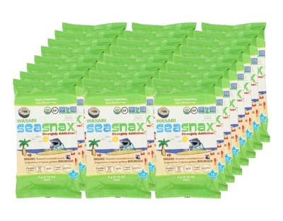 Seasnax Wasabi Organic Seaweed Snacks