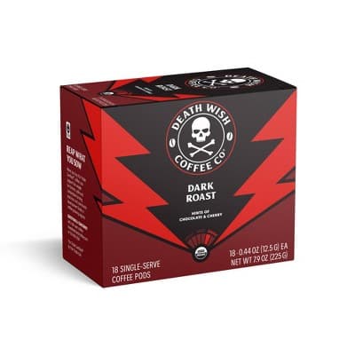 Death Wish Coffee Dark Roast Single Serve