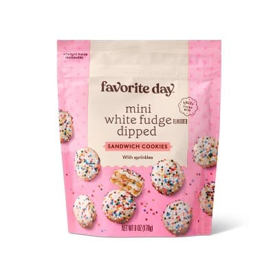 Mini White Fudge Dipped Sandwich Cookies - Favorite Day&#8482;