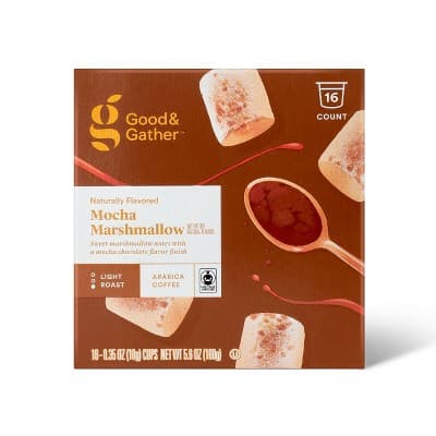 Naturally Flavored Mocha Marshmallow Light Roast Ground Coffee Single Serve - Good &#38; Gather&#8482;