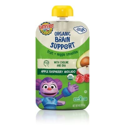 Earth&#39;S Best Sesame Street Brain Support Benefit Pouch Baby Meals