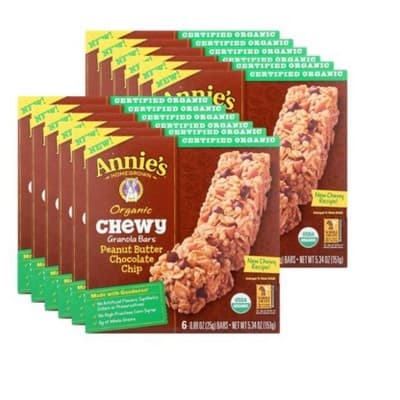 Annie'S Organic Peanut Butter Chocolate Chip Chewy Granola Bars