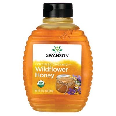 Swanson Certified Organic Wildflower Honey - 100% Pure, Raw Liq