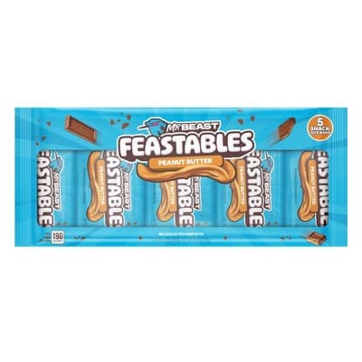 Mrbeast Feastables Multipack Peanut Butter Chocolate Candy