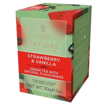 Taylors Of Harrogate Strawberry &#38; Vanilla Green Tea Pack Of 