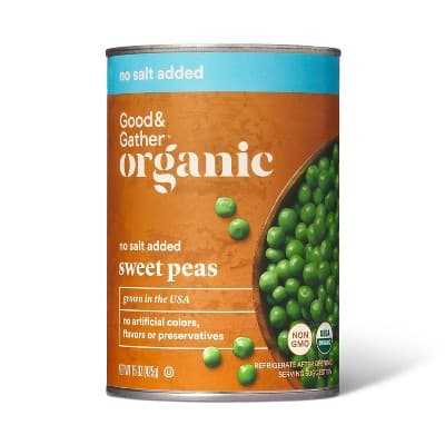 Organic No Salt Added Sweet Peas - Good &#38; Gather&#8482;