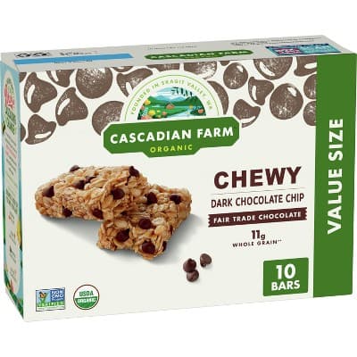 Cascadian Farms Organic Dark Chocolate Chip Chewy Granola Bars