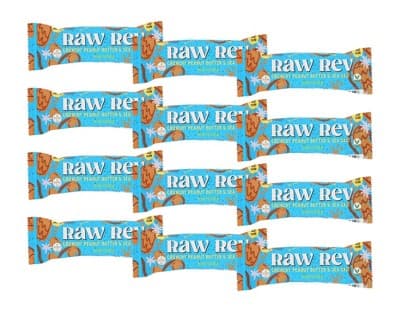 Raw Rev Crunchy Peanut Butter And Sea Salt Plant-Protein Bar - 12 Bars