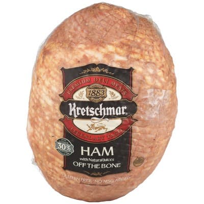 Kretschmar Ham With Natural Juices Off The Bone - Deli Fresh Sliced - Price Per