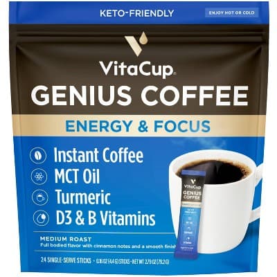 Vitacup Genius Blend Instant Medium Roast Coffee