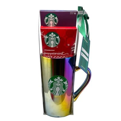 Starbucks Mug With 2 Cocoas (Peppermint &#38; Marshmallow)